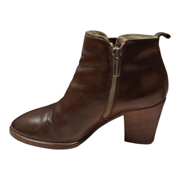 AQUATALIA Fiddle Brown Leather Ankle Boot Size 7.5 - Picture 7 of 9